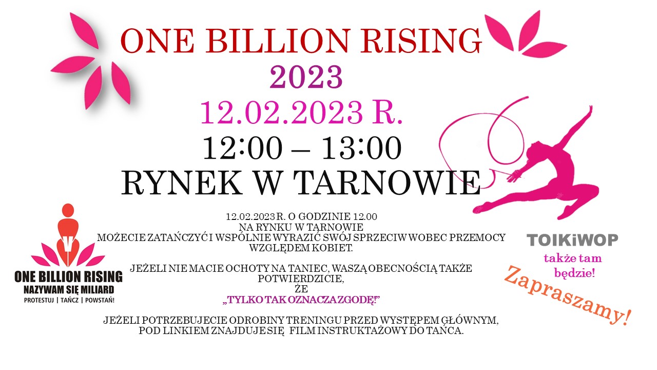 Grafika promująca akcję One Billion Rising 11.02.2023